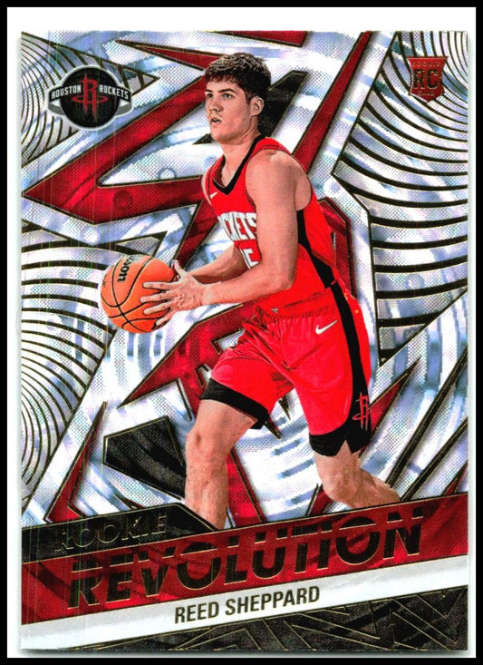 2024-25 Panini Revolution Rookie Revolution Fractal #1 Reed Sheppard Rockets