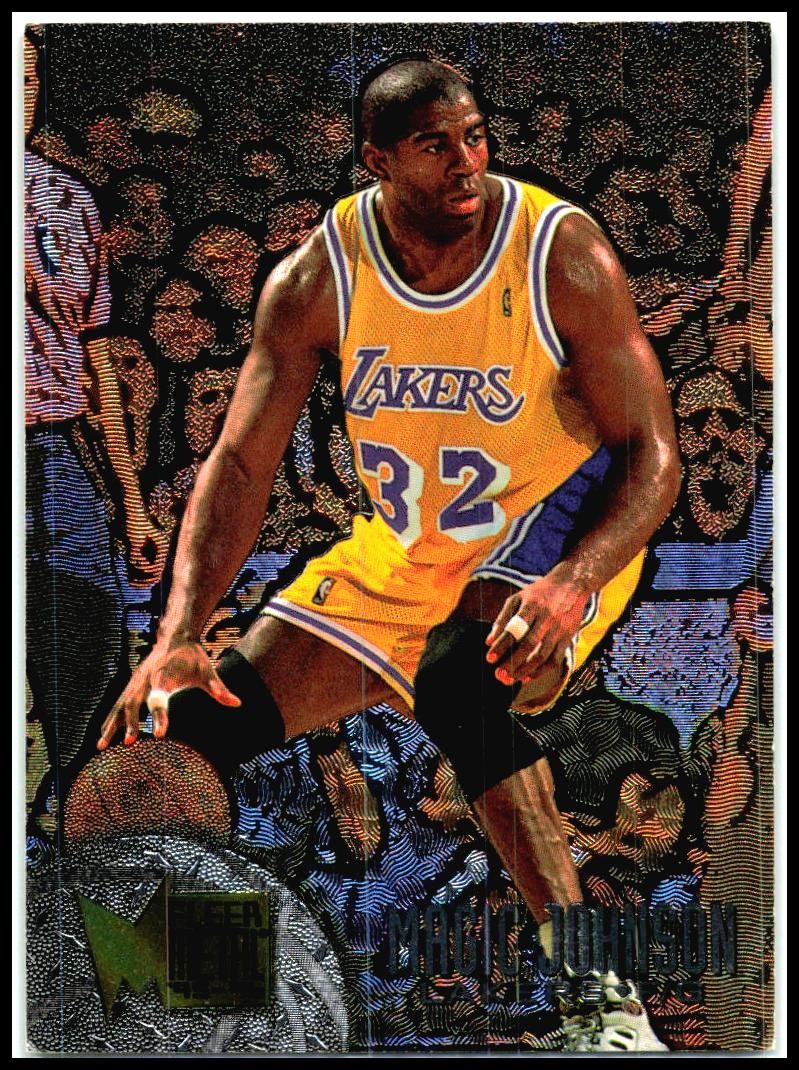 1995-96 Metal #161 Magic Johnson Los Angeles Lakers