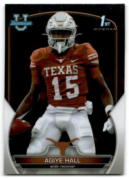 2022 bowman chrome university Agiye Hsll Texas Longhorns #90
