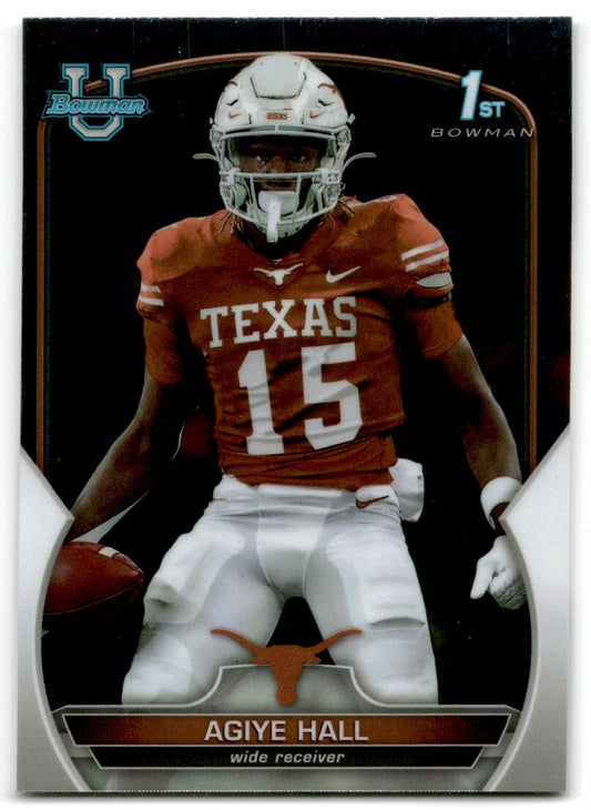 2022 bowman chrome university Agiye Hsll Texas Longhorns #90