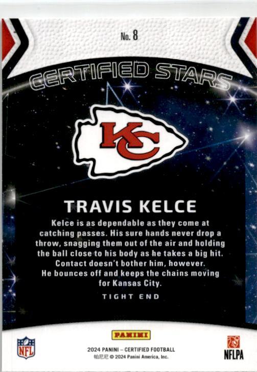 2024 Panini Certified Certified Stars #8 Travis Kelce Kansas City Chiefs