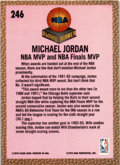 1992-93 Fleer #246 Michael Jordan Chicago Bulls