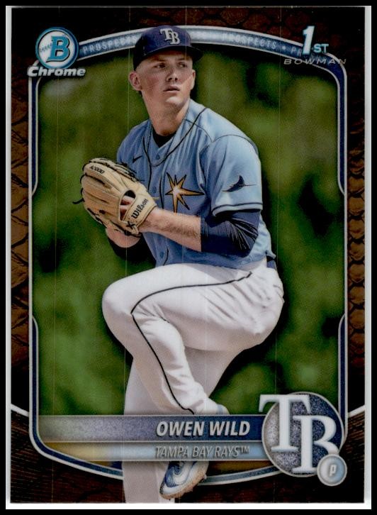2025 Bowman Reptilian #BCP-14 Owen Wild Tampa Bay Rays