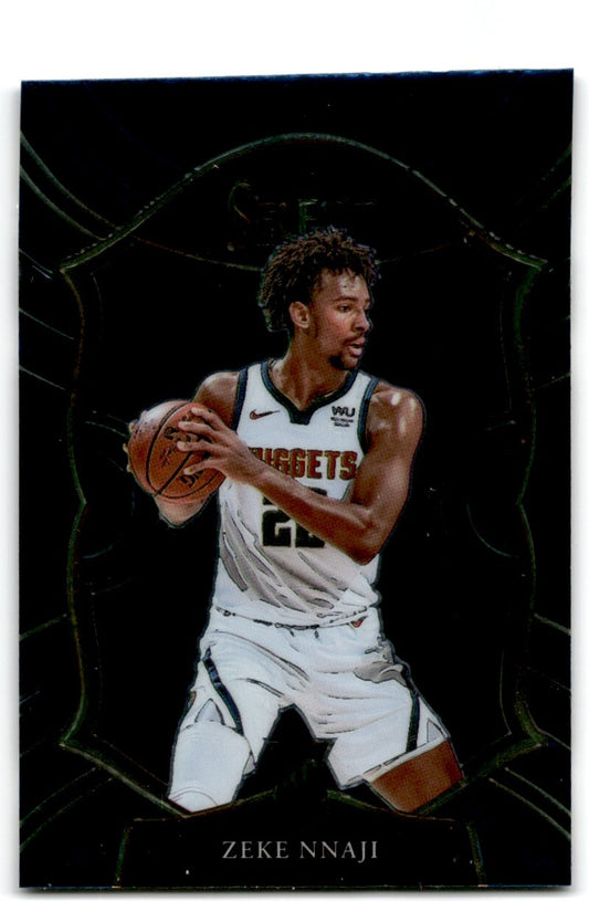 2020-21 Panini Select Retail Blue Prizm Zeke Nnaji Rookie Denver Nuggets #82