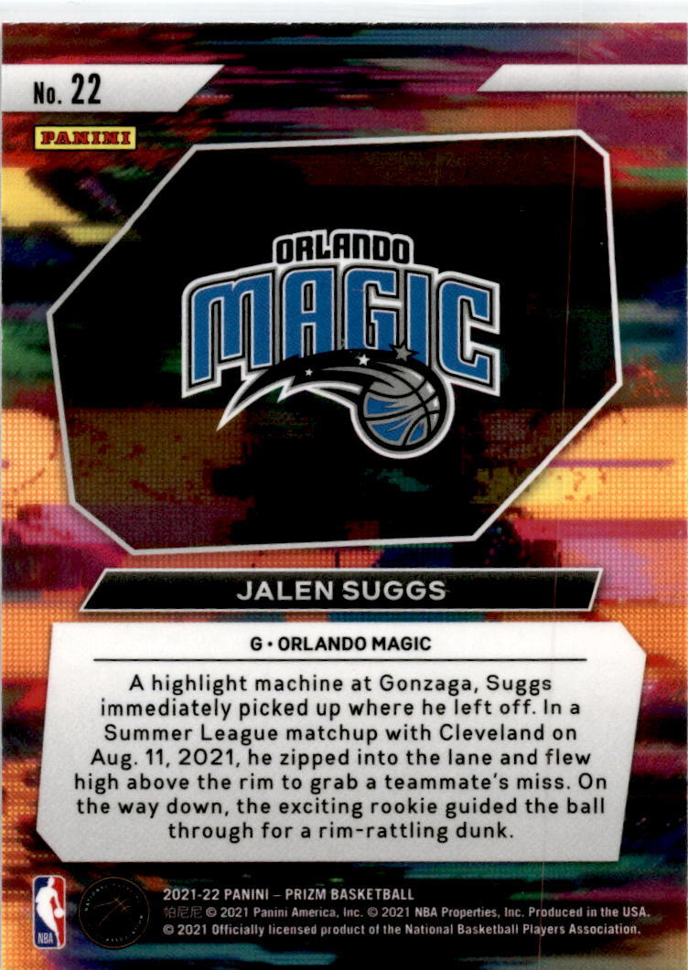 2021-22 Panini Prizm Instant Impact #22 Jalen Suggs Orlando Magic