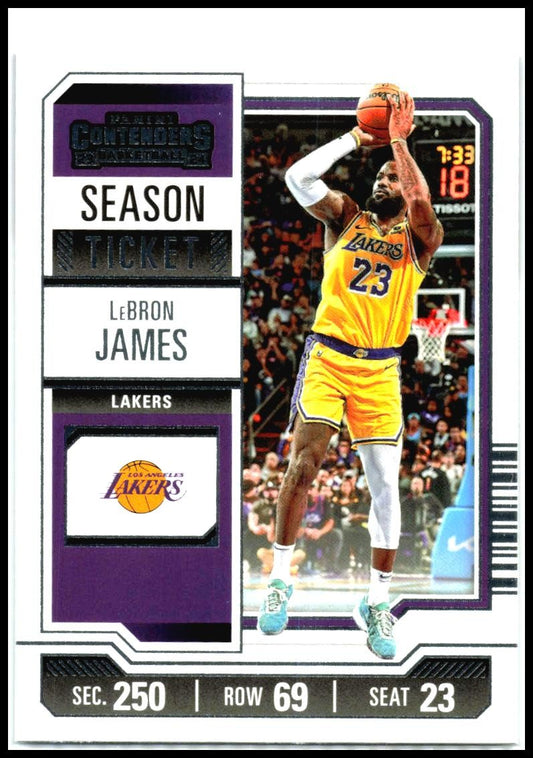 2023-24 Contenders Season Ticket Retail #46 LeBron James Los Angeles Lakers