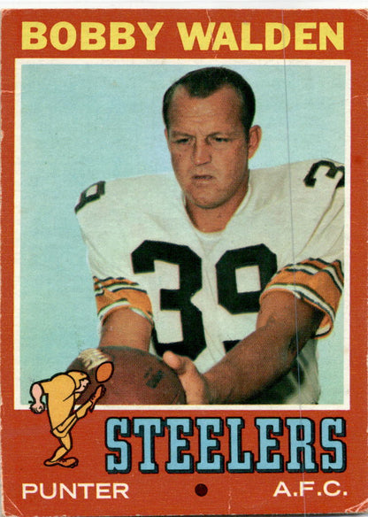 1971 Topps #102 Bobby Walden Pittsburgh Steelers