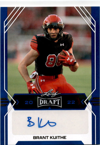 2022  Leaf  Draft Auto #BA-BK1 Brant Kuithe  Utah Utes