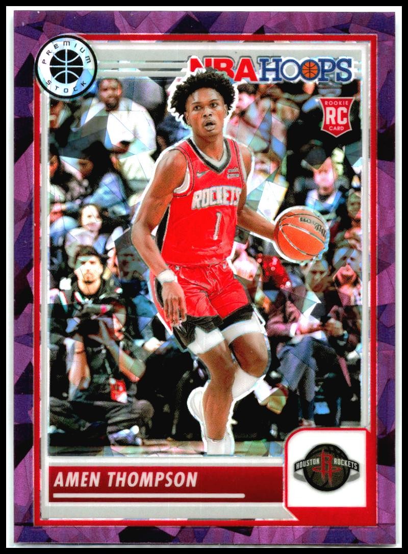 2023-24 Hoops Premium Stock Purple Ice Prizm #86 Amen Thompson Rockets