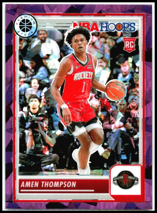 2023-24 Hoops Premium Stock Purple Ice Prizm #86 Amen Thompson Rockets