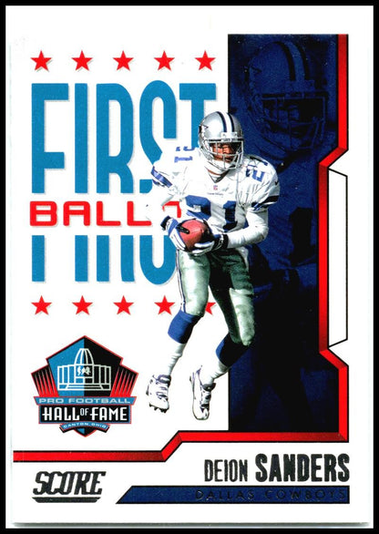 2023 Score First Ballot Red #4 Deion Sanders Dallas Cowboys