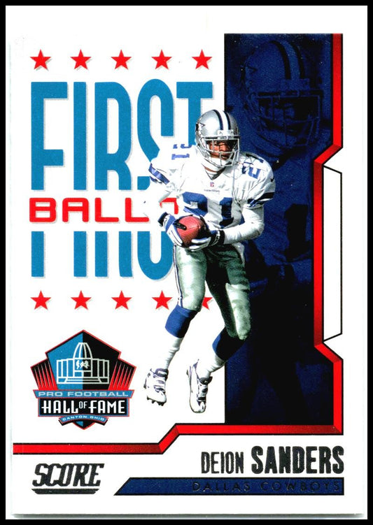 2023 Score First Ballot Red #4 Deion Sanders Dallas Cowboys