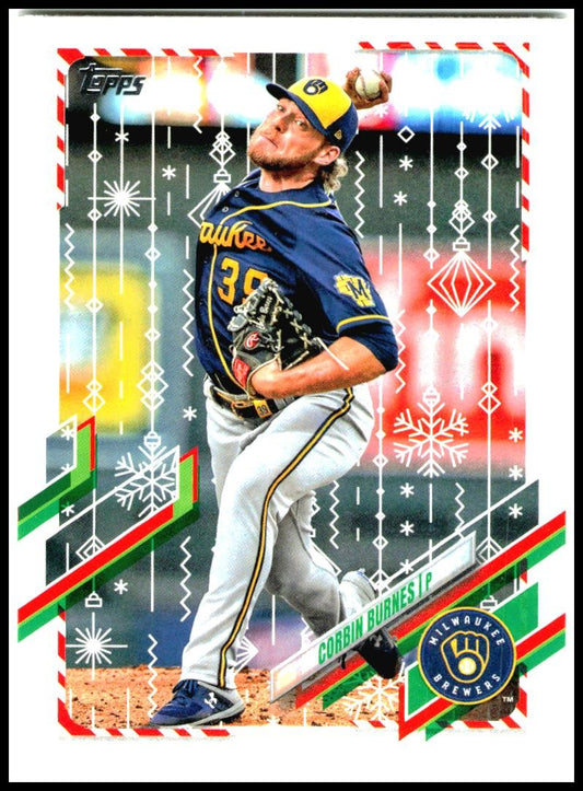 2021 Topps Holiday #HW26 Corbin Burnes Milwaukee Brewers
