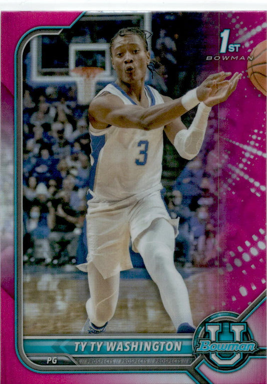 2021-22 Bowman University Pink #22b TyTy Washington Kentucky Wildcats