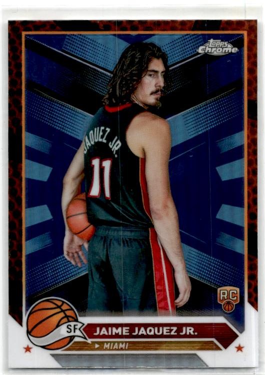 2023-24 Topps Chrome Orange Basketball #121 Jaime Jaquez Jr. Rookie Heat