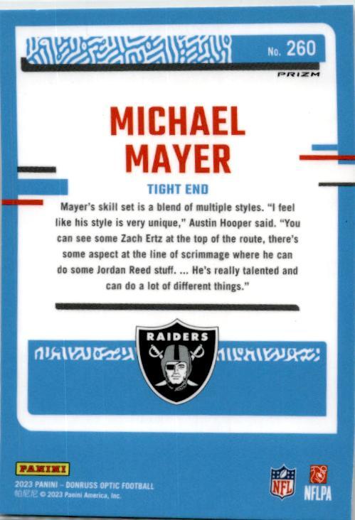 2023 Donruss Optic Holo #260 Michael Mayer Las Vegas Raiders