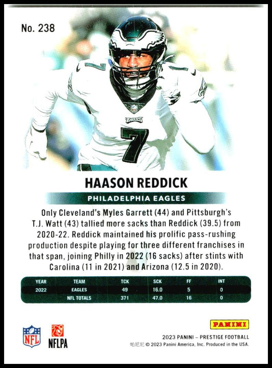2023 Panini Prestige #238 Haason Reddick Philadelphia Eagles