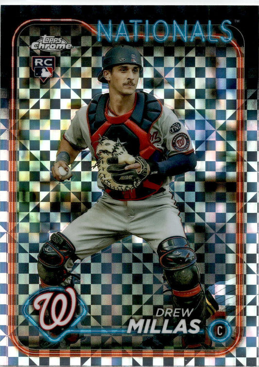 2024 Topps Chrome Xfractor #85 Drew Millas Washington Nationals