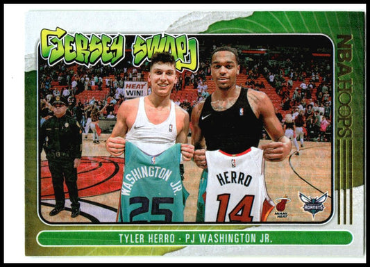 2020-21 Hoops Jersey Swap #1 Tyler Herro / PJ Washington Jr.
