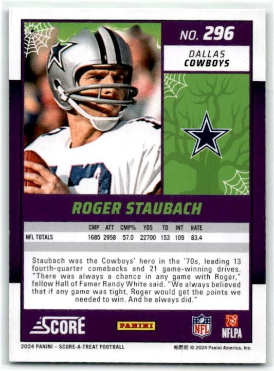 2024 Score-A-Treat A-Treat - Green Bats #296 Roger Staubach Dallas Cowboys