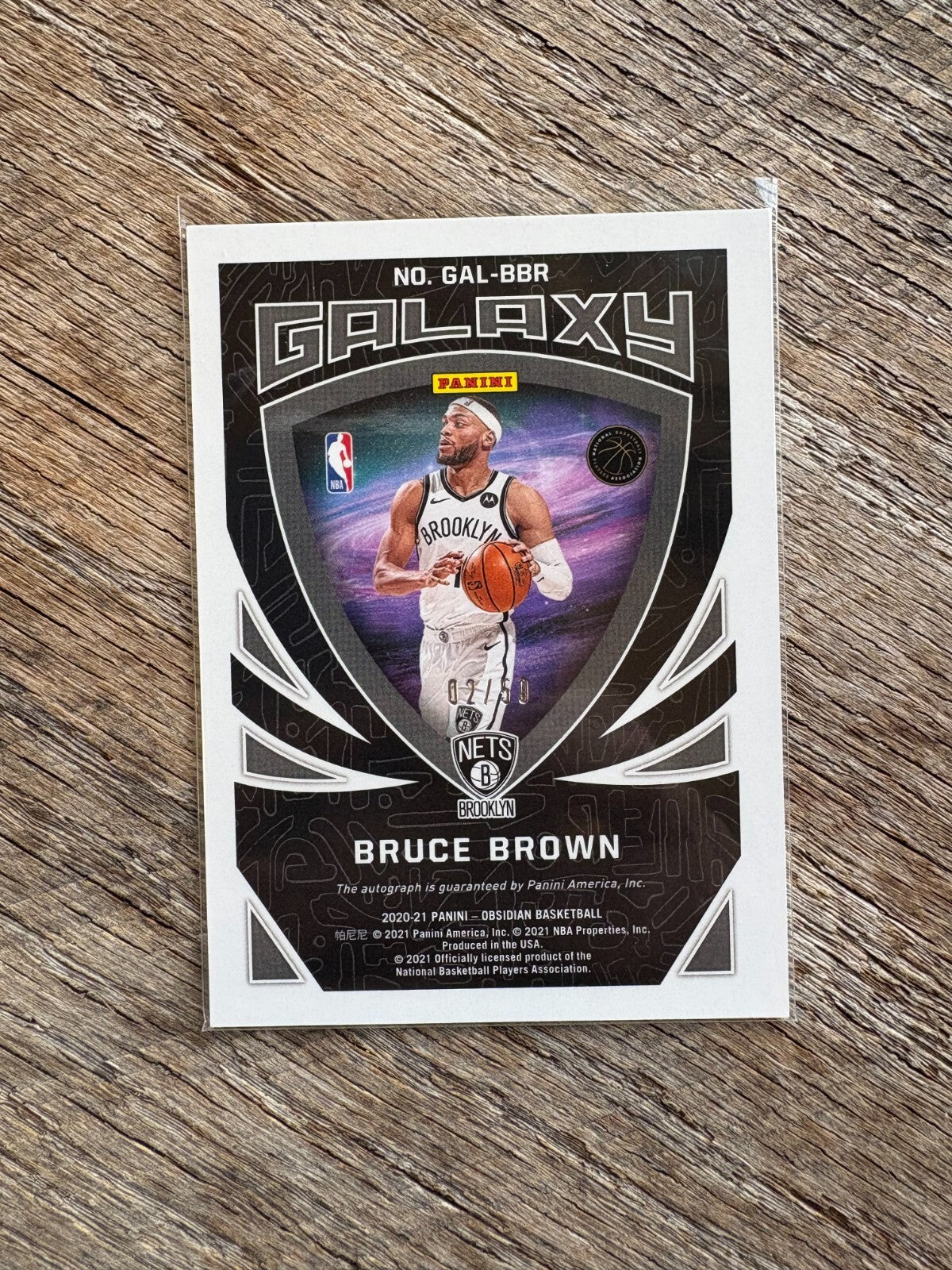 2020-21 Obsidian Galaxy Orange Bruce Brown Auto #/50 Brooklyn Nets