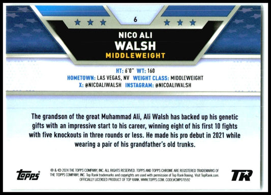 2024 Topps Chrome #6 Nico Ali Walsh