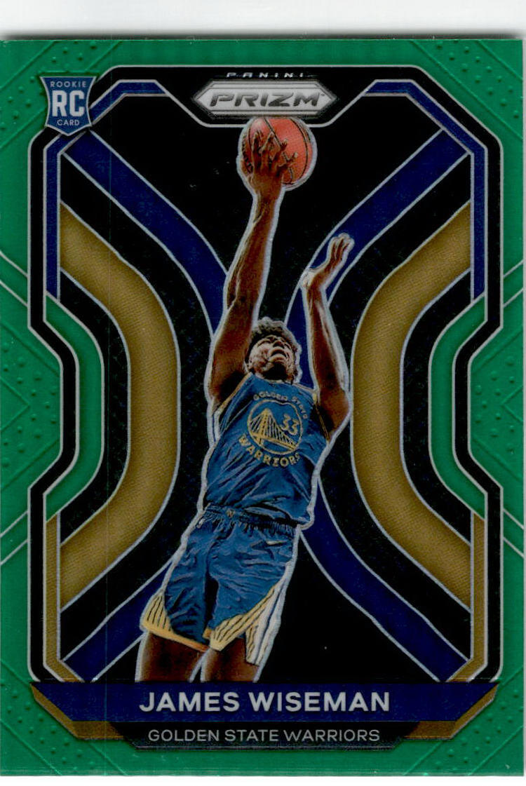 2020-21 Panini Prizm Green Prizms #268 James Wiseman Detroit Pistons