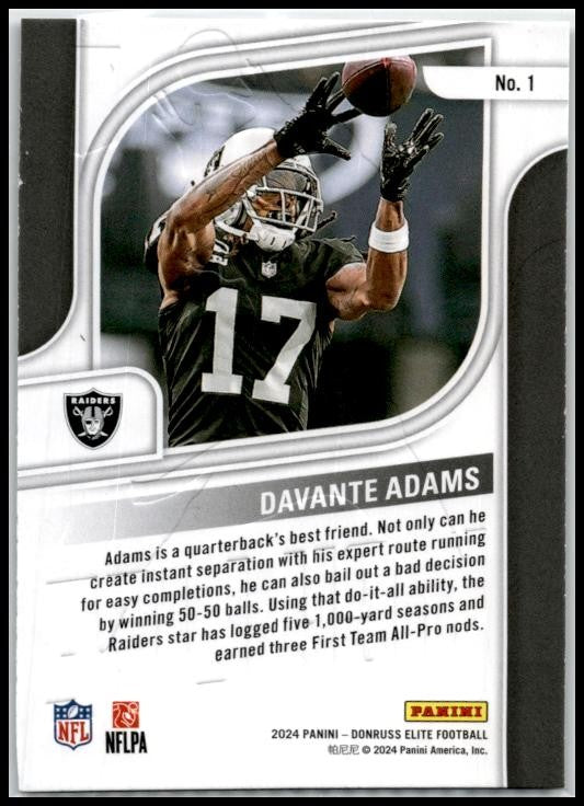 2024 Donruss Elite High Life #1 Davante Adams Las Vegas Raiders