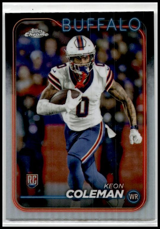 2024 Topps Chrome Refractor #209 Keon Coleman Rookie Buffalo Bills