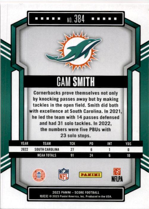 2023 Score Red #384 Cam Smith Miami Dolphins