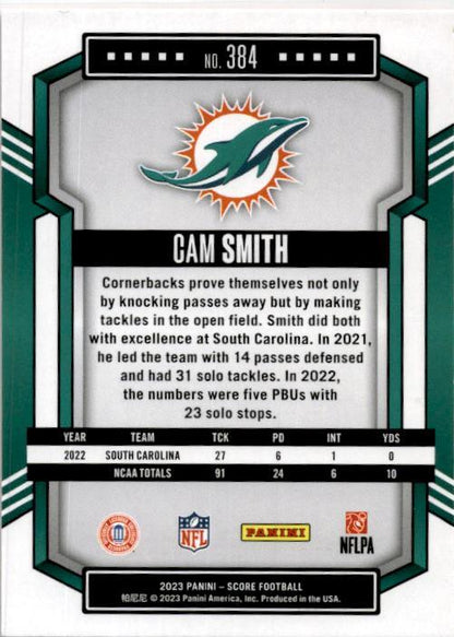 2023 Score Red #384 Cam Smith Miami Dolphins