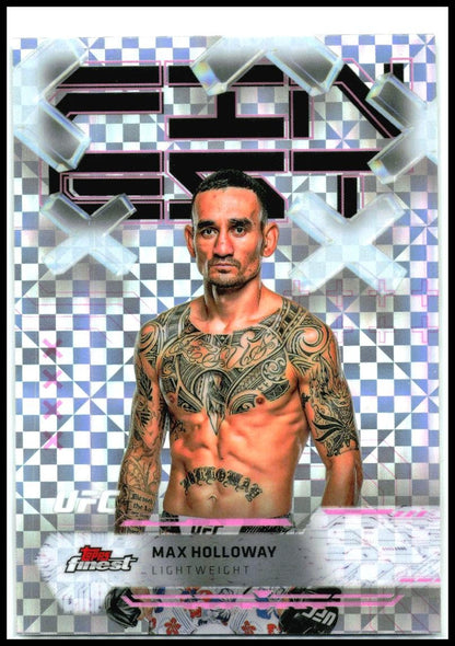2025 Topps Finest UFC - Checkerboard Refractors #45 Max Holloway