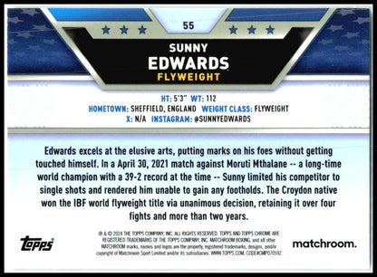 2024 Topps Chrome Boxing #55 Sunny Edwards
