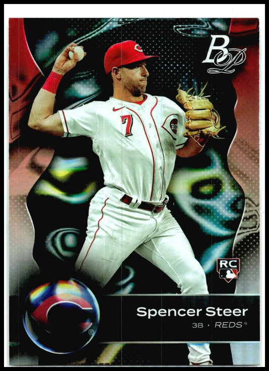 2023 Bowman Platinum #76 Spencer Steer Rookie Cincinnati Reds