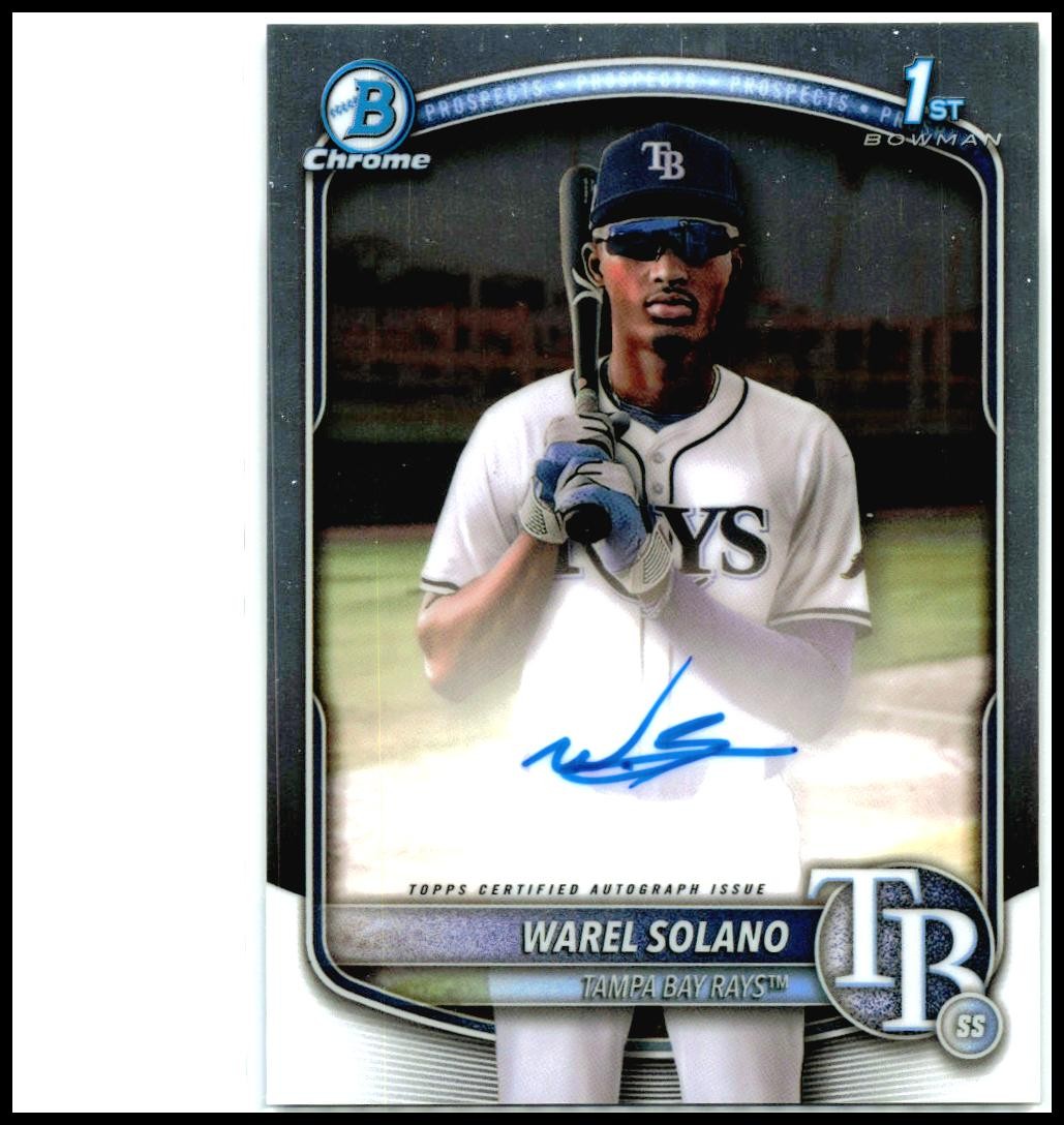 2025 Bowman Chrome Bowman Chrome Prospects Auto #CPA-WS Warel Solano Auto Rays