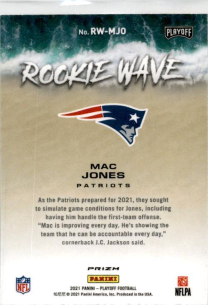 2021 Panini Playoff Rookie Wave Red #RW-MJO Mac Jones New England Patriots