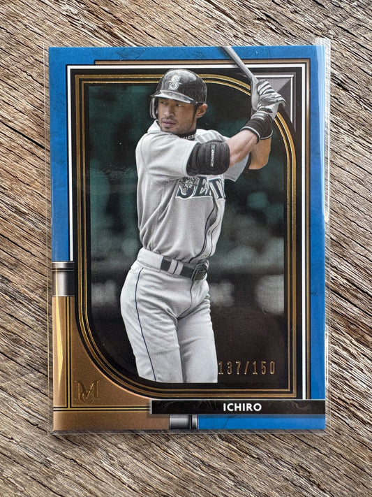 2021 Topps Museum Collection Sapphire #34 Ichiro #/150 Seattle Mariners