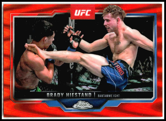 2025 Topps Chrome UFC Orange RayWave /25 #199 Brady Hiestand