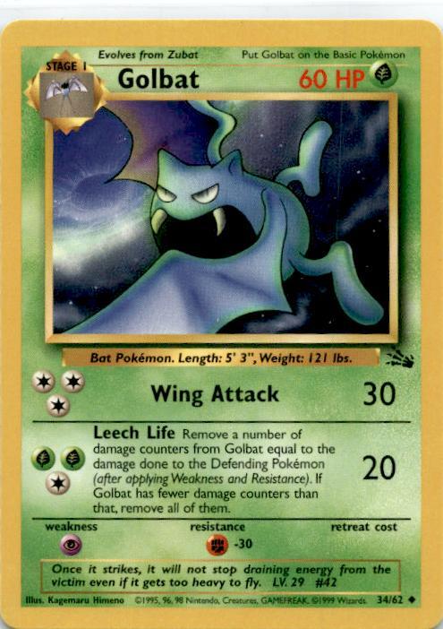 Golbat 34/62 Pokemon Fossil
