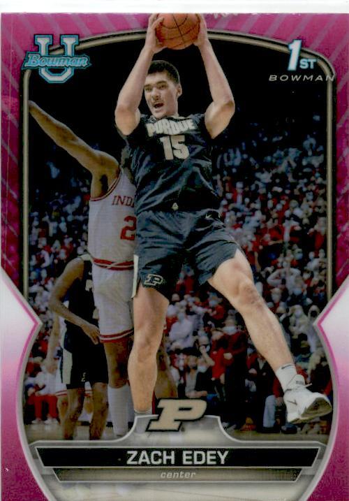 2022-23 Bowman University Chrome Pink #79 Zach Edey Purdue Boilermakers