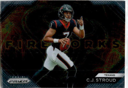 2023 Panini Prizm Firework #F-10 C.J. Stroud Houston Texans