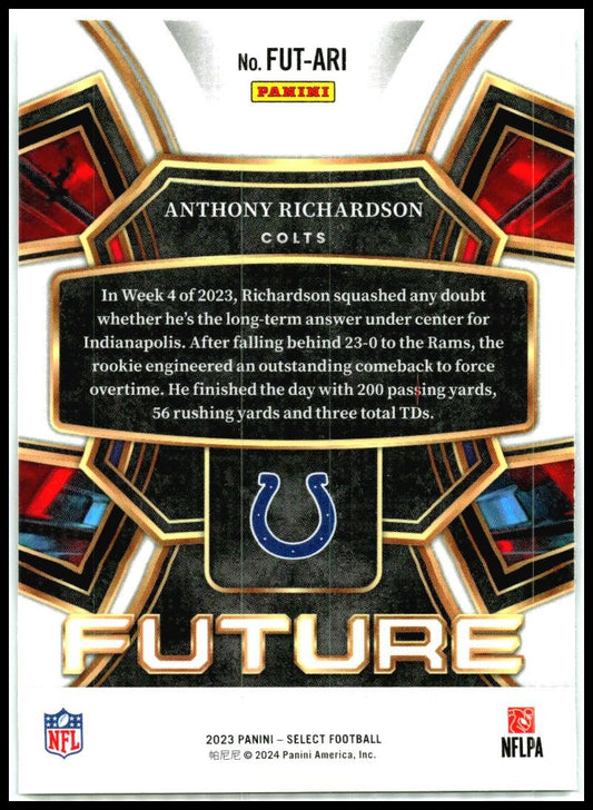 2023 Panini Select Select Future #FUT-ARI Anthony Richardson Indianapolis Colts