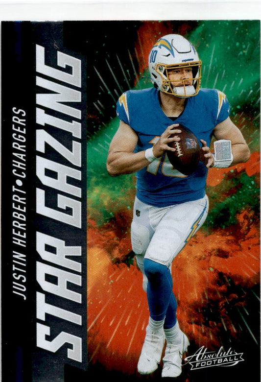 2021 Panini Absolute Star Gazing #SG6 Justin Herbert Los Angeles Chargers