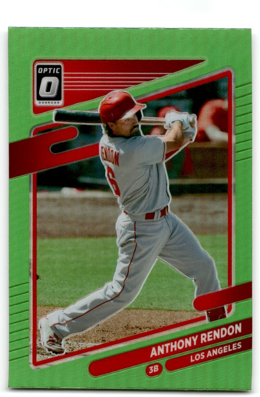 2021 Donruss Optic Lime Green Prizm Anthony Rendon Los Angeles Angels #132
