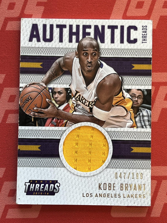 2015-16 Threads Authentic #23 Kobe Bryant Lakers