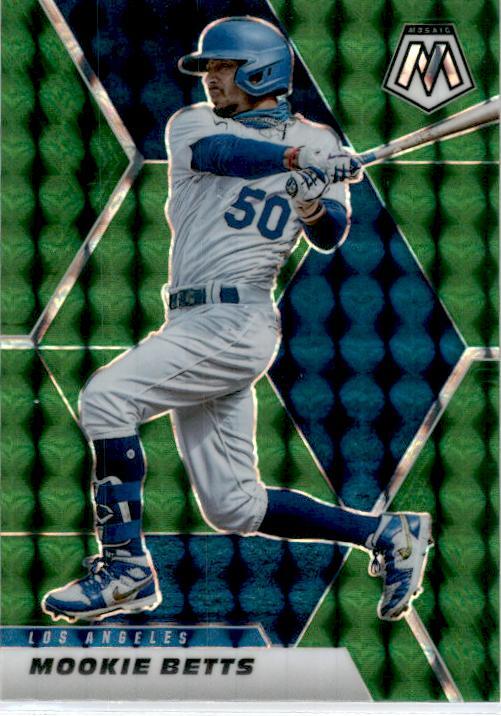 2021 Panini Mosaic Green #144 Mookie Betts Los Angeles Dodgers
