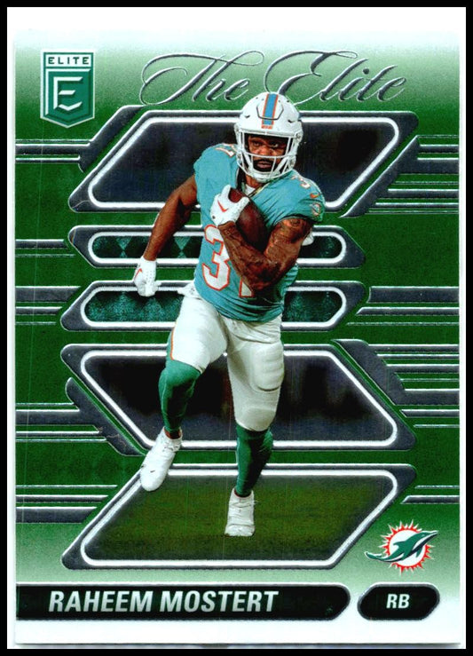 2024 Donruss Elite The Elite Green #3 Raheem Mostert Miami Dolphins