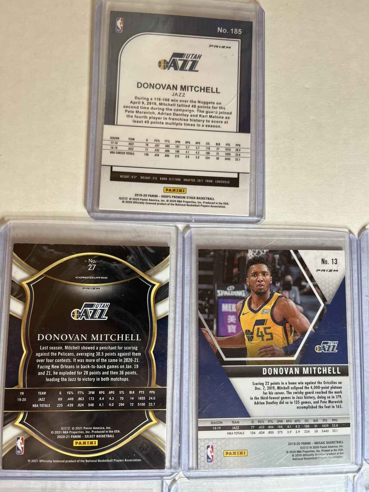 9 Assorted Donovan Mitchell Cards. Cleveland Cavaliers great haul of cards!!!