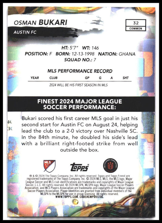 2024 Finest MLS #32 Osman Bukari