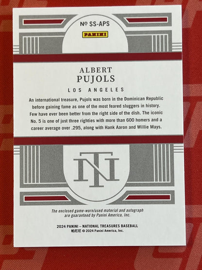 2024 National Treasures Silhouette Sign #SS-APS Albert Pujols Auto Patch /25